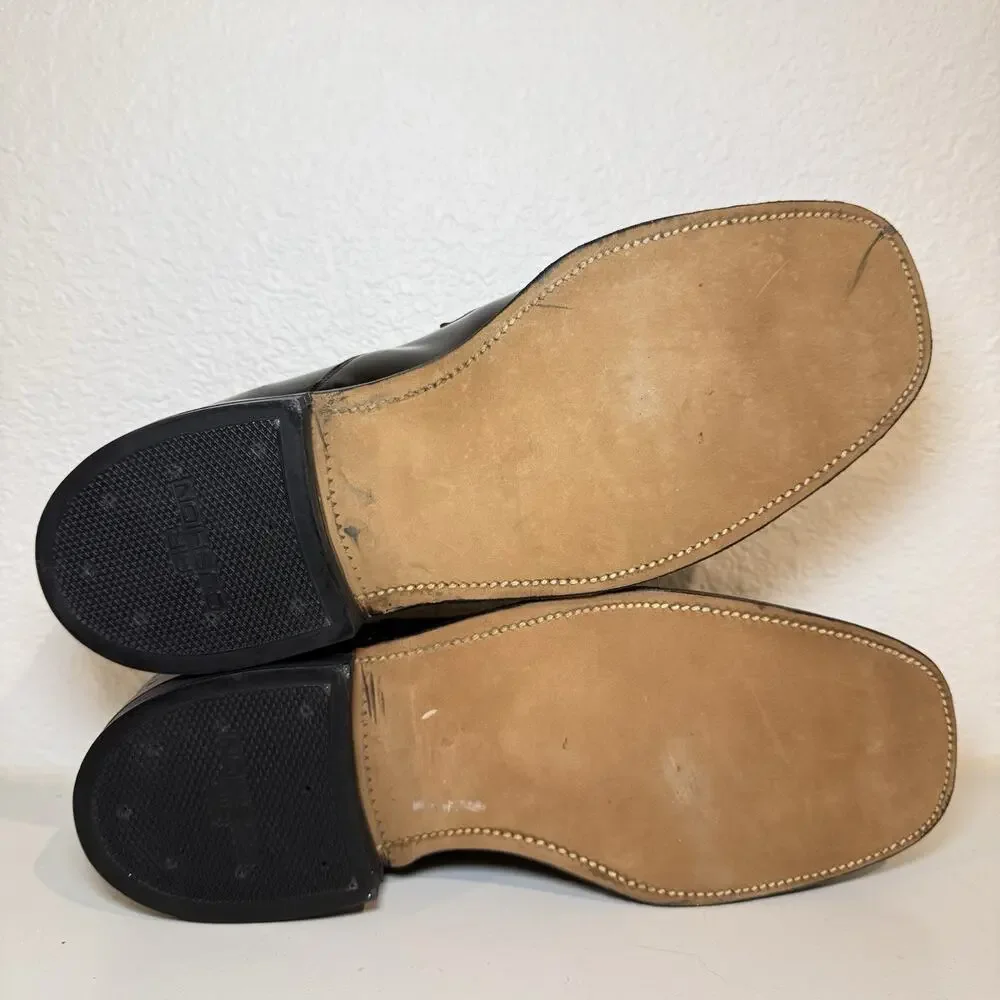 Weyenberg Massagic Men's Black Leather Slip-On Dress Loafers 7.5D Air Cushion